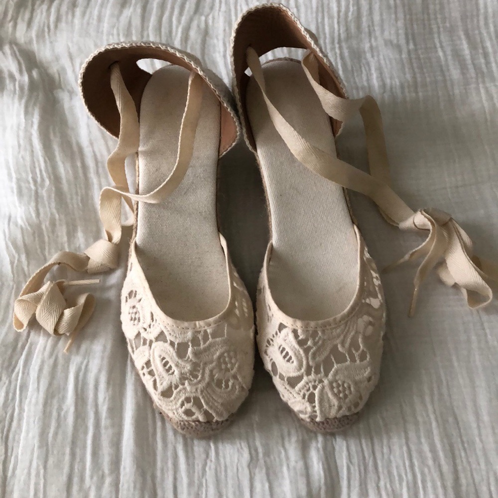 Soludos Espadrilles Lace Wedges